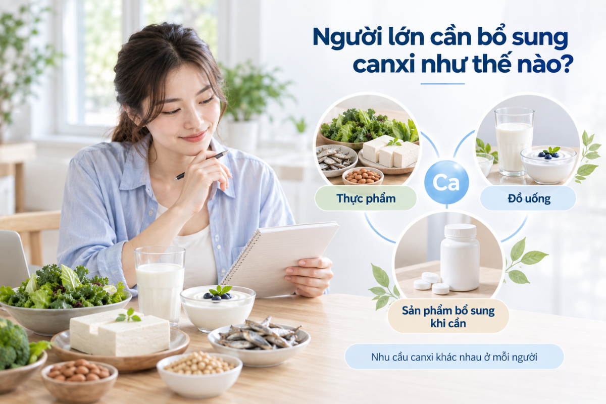 Cách bổ sung canxi cho người lớn đúng cách và những điều cần lưu ý