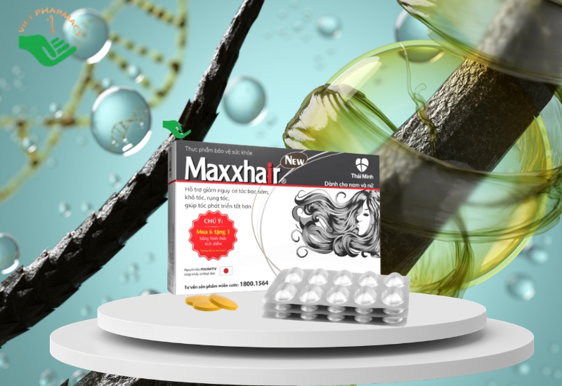 Viên uống Maxxhair Thái Minh hỗ trợ tóc mọc