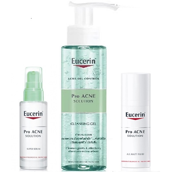 bộ mỹ phẩm trị mụn eucerin