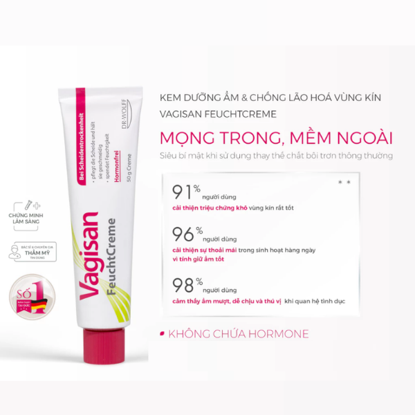 Kem Dưỡng Ẩm Vùng Kín Vagisan FeuchtCreme Dr. Wolff – Chăm Sóc Toàn Diện Cho Vùng Da Nhạy Cảm