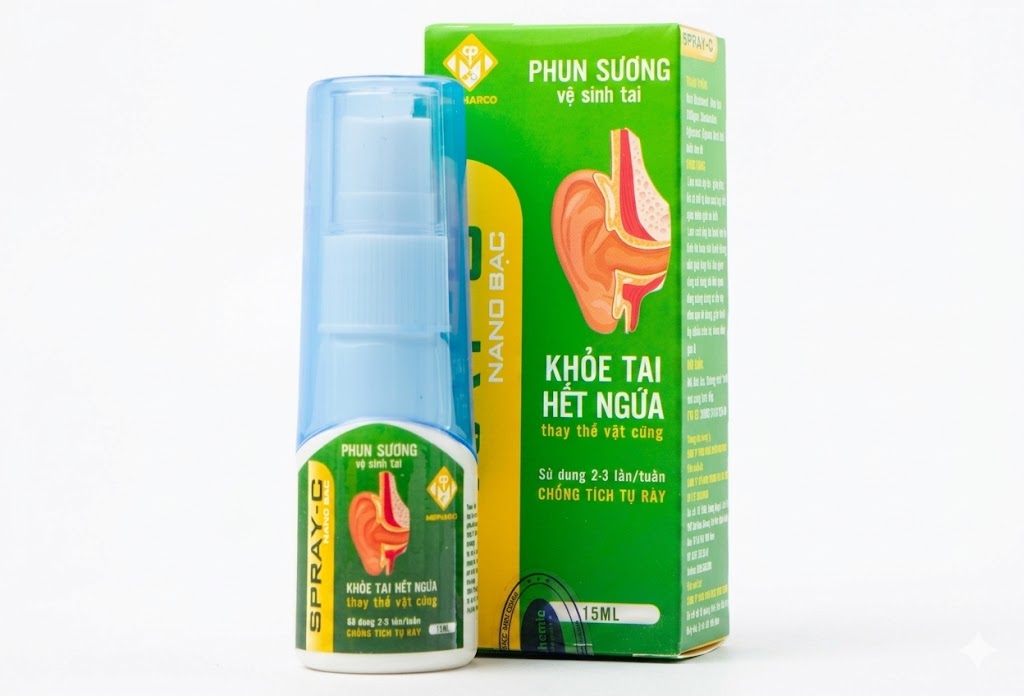 Mepharco Spray-C: Công nghệ Nano Bạc – Chăm sóc tai sạch khuẩn, an toàn