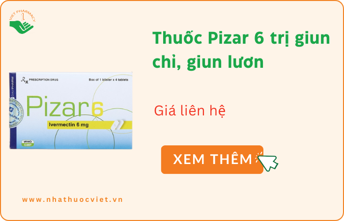 Thuốc tẩy giun pizar6